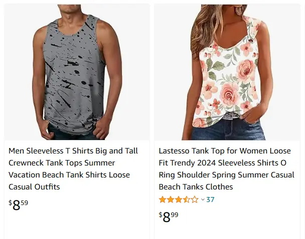 跨境選品，運(yùn)動(dòng)服品類背心和T恤熱賣