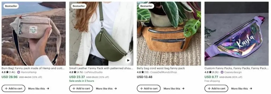 Etsy跨境平臺pod定制腰包